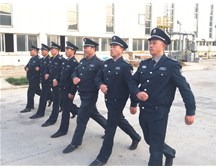 烟台福山区保安服务公司各中队队列训练